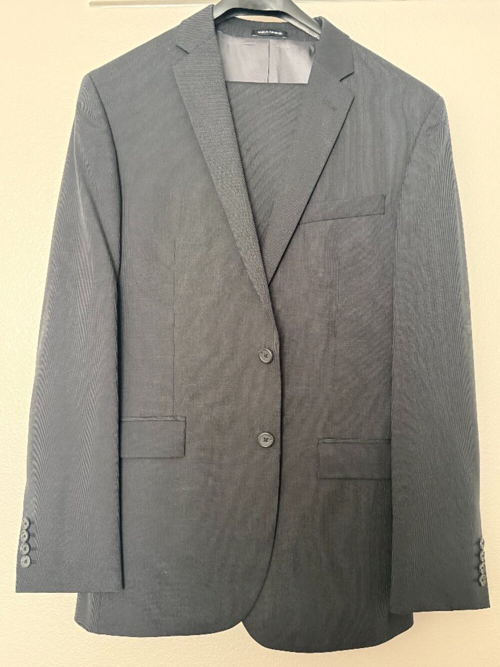 Egara Slim Fit Wool Charcoal Suit